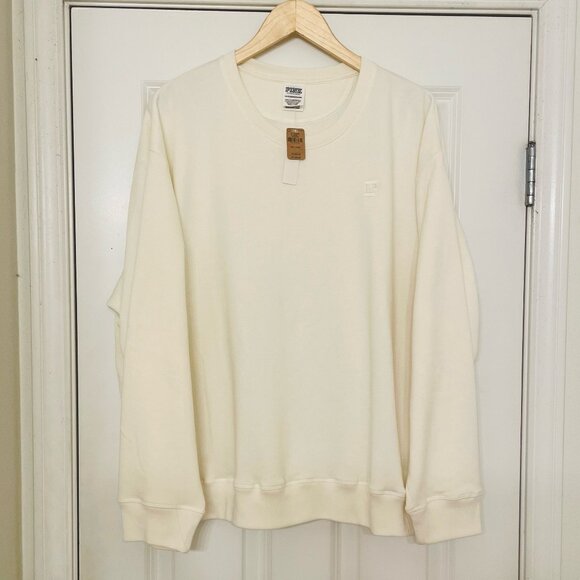 PINK Victoria's Secret Fleece Relaxed Crewneck Sweatshirt - XXL - NWT - Picture 5 of 7